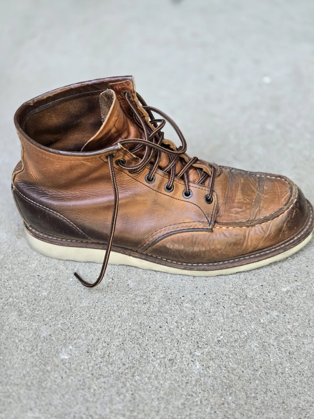Red Wing Shoes Brown Leather Moc Toe Boots